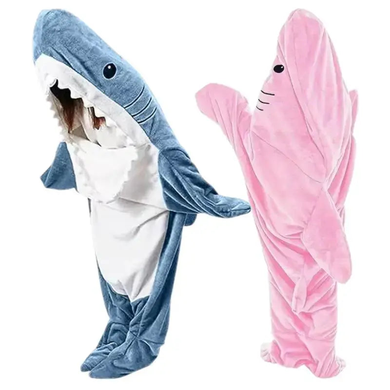 Velmesta Cartoon Shark Hoodie Blanket