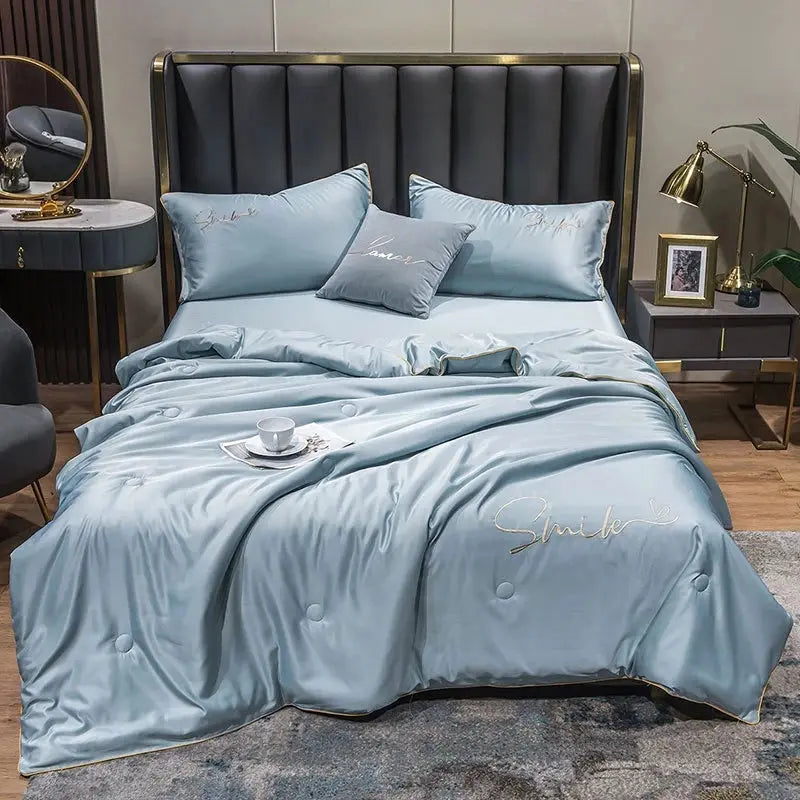 Velmesta Washed Silk Summer Quilt Set