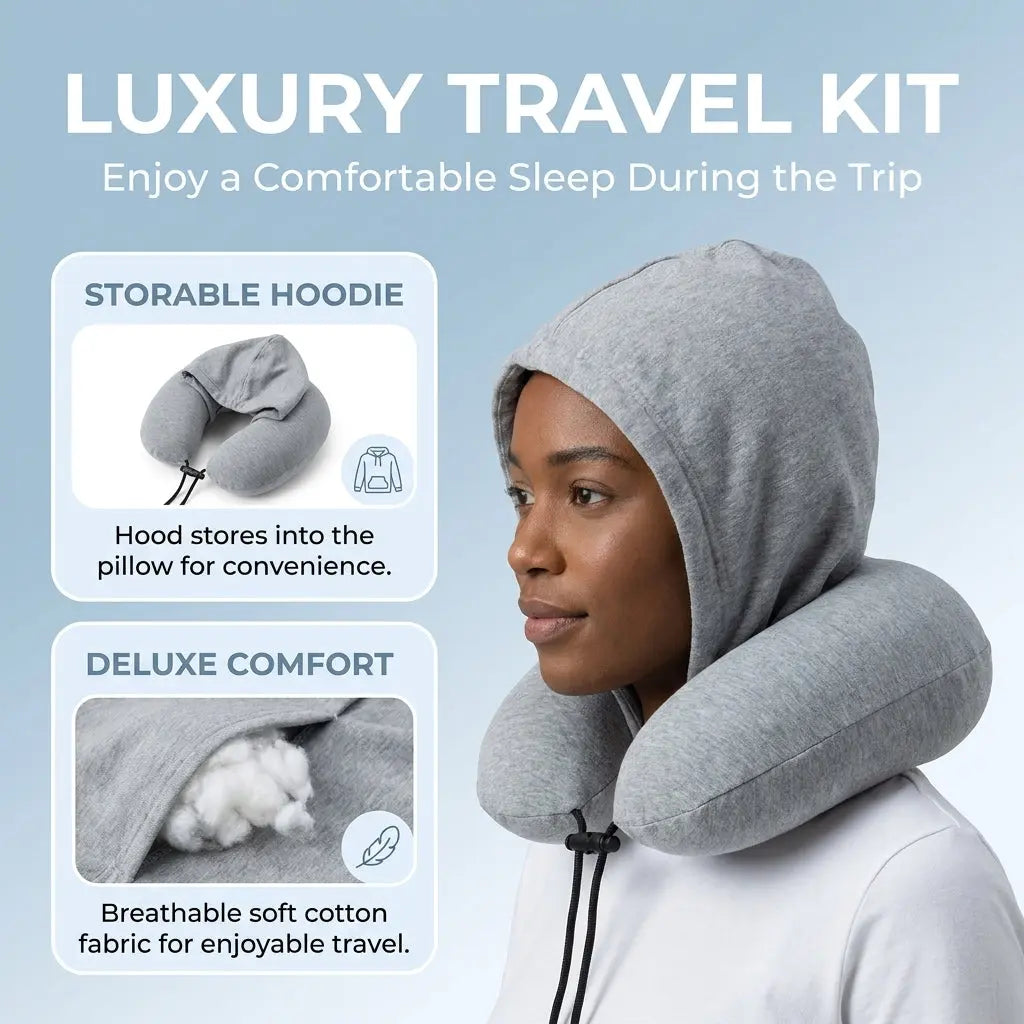 Velmesta Stuffable Hooded Travel Pillow