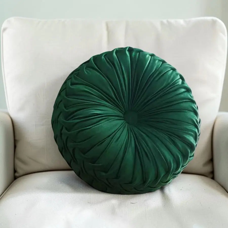 Velmesta Sculptural Pleated Pumpkin Throw Pillow