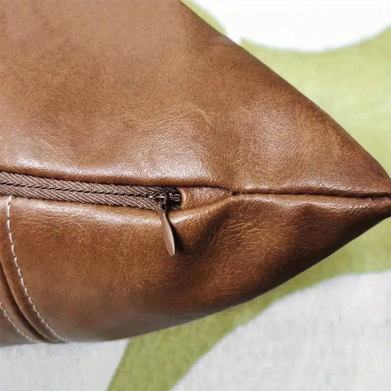 Velmesta Refined Faux Leather Pillow Cover