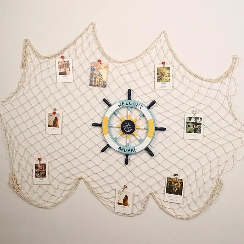 Velmesta Handwoven Fishing Net Wall Decor