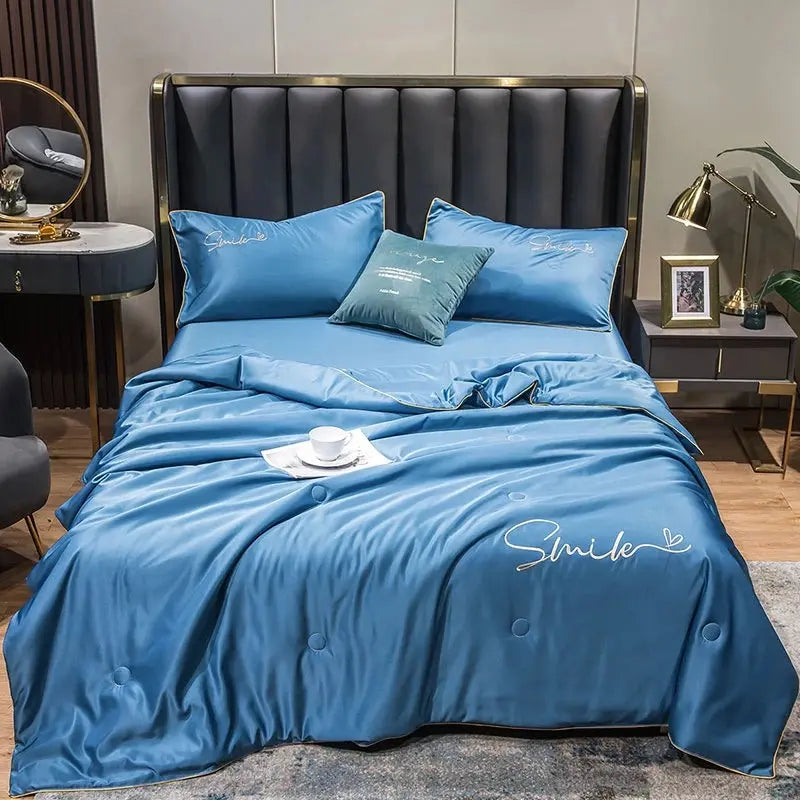 Velmesta Washed Silk Summer Quilt Set