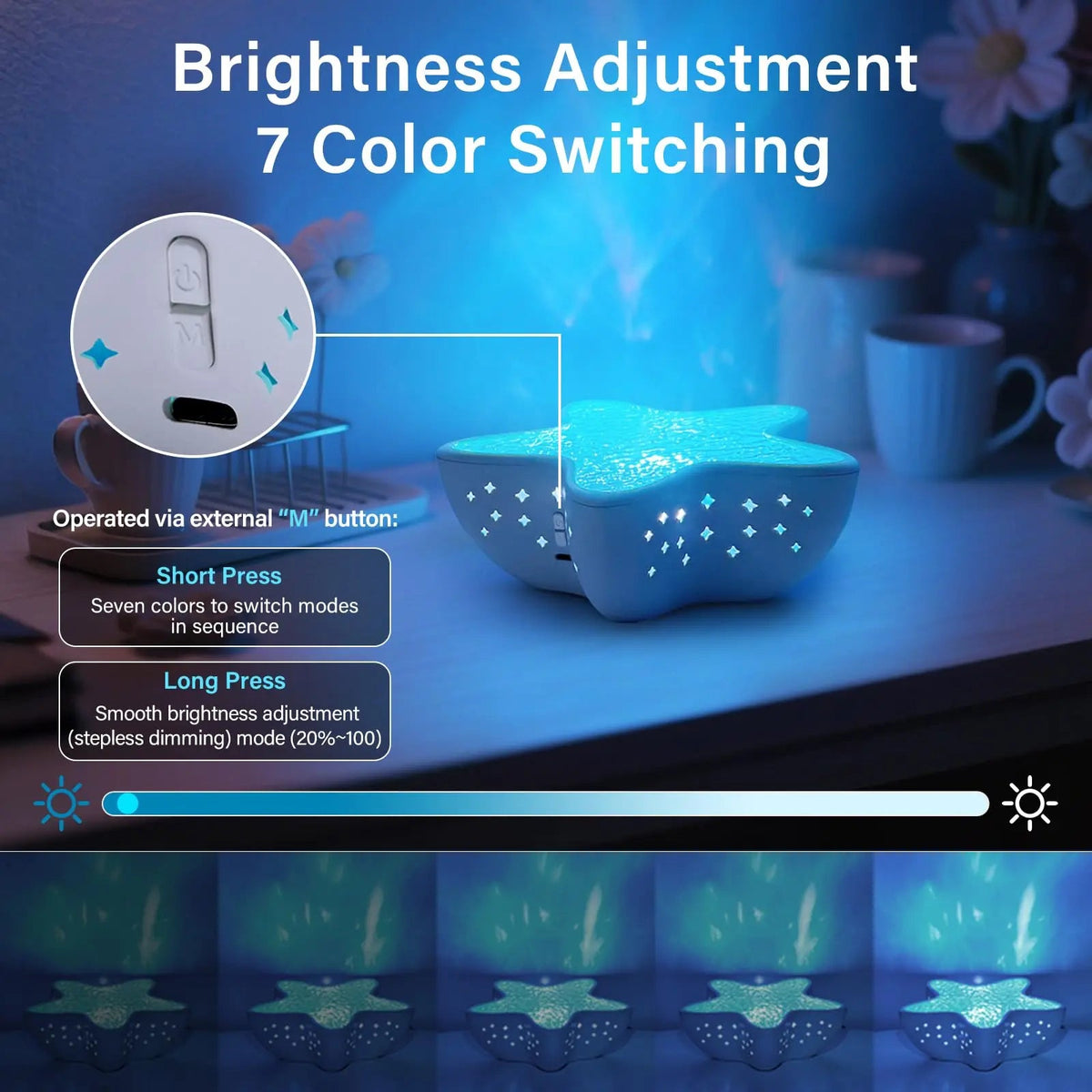 Velmesta Ambient Ocean Wave Projection Lamp view 4