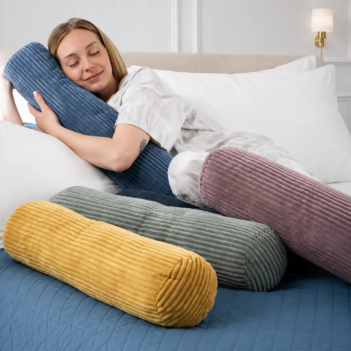 Velmesta Supportive Knit Bolster Cushion