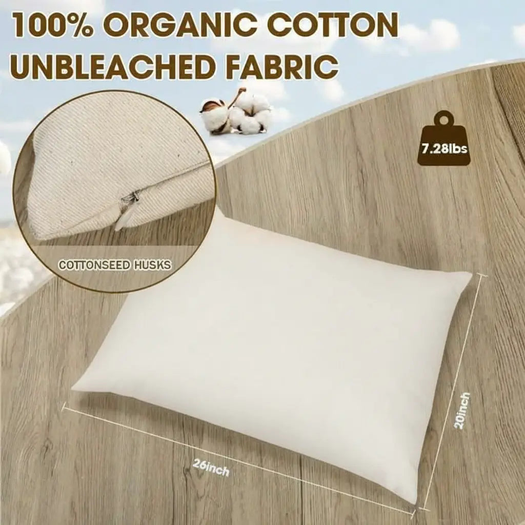Velmesta Classic Buckwheat Hull Pillow view 2