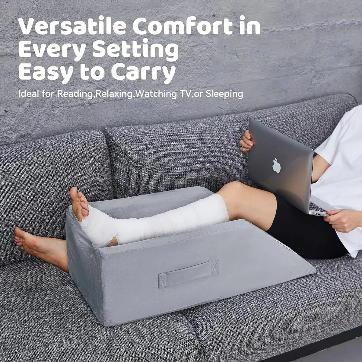 Velmesta Memory Foam Leg Elevation Wedge Pillow view 2